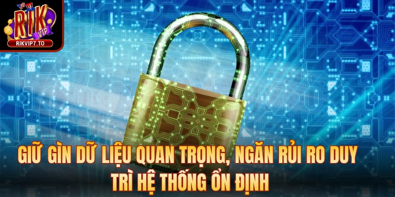Giữ gìn dữ liệu quan trọng, ngăn rủi ro duy trì hệ thống ổn định