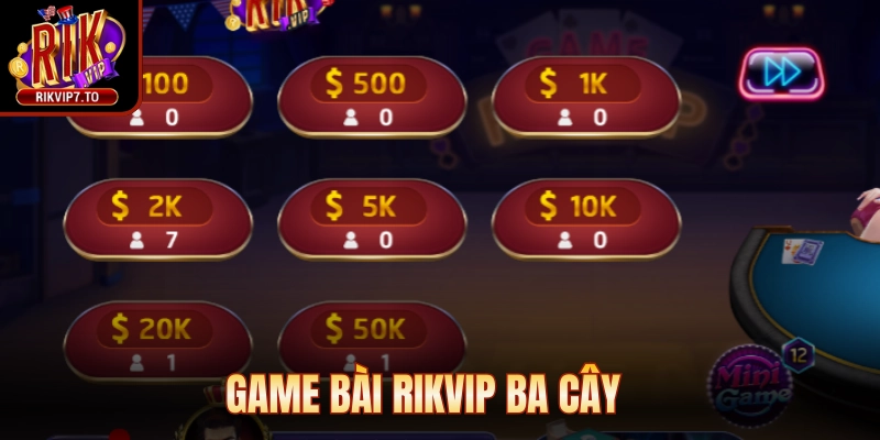 Game bài Rikvip ba cây đem lại cảm giác nhẹ nhàng, thư giãn